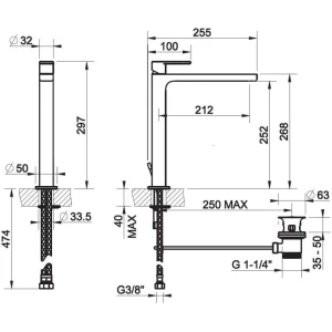 Смеситель Gessi Via Bagutta для раковины 29903-031